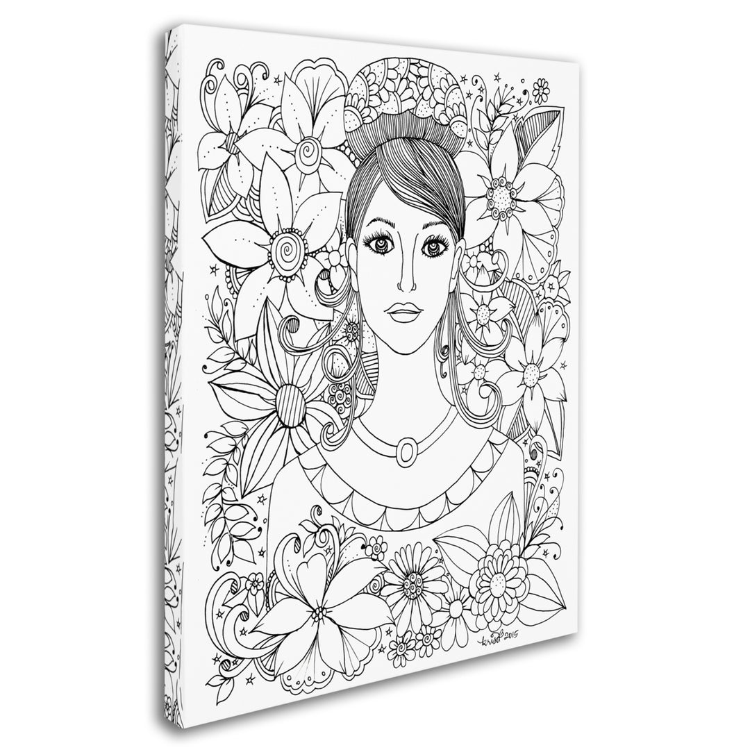 KCDoodleArt Woman 4 14 x 19 Canvas Art Image 3