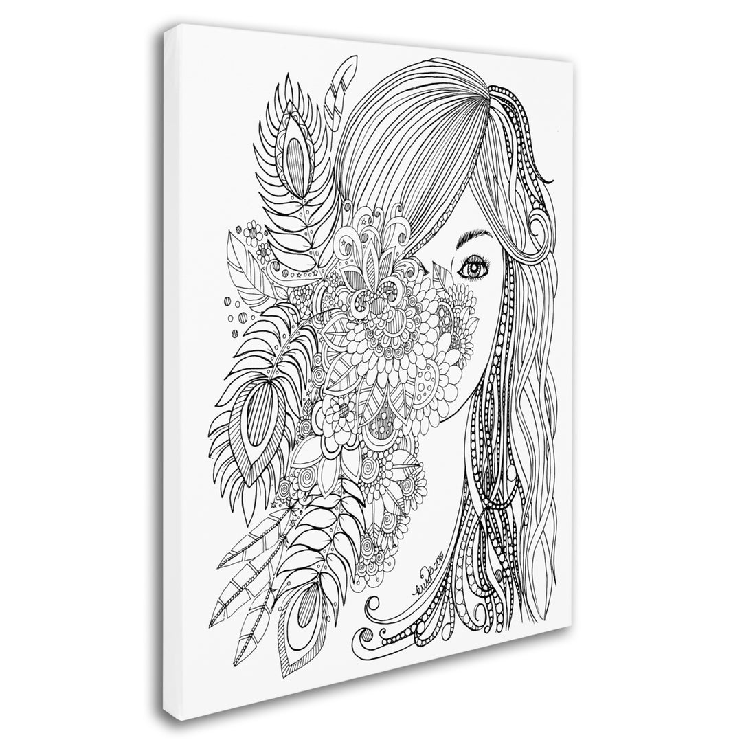 KCDoodleArt Flower Girls 2 14 x 19 Canvas Art Image 3