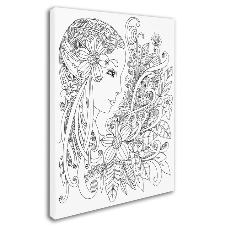 KCDoodleArt Flower Girls 19 14 x 19 Canvas Art Image 3