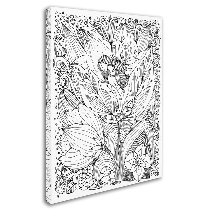 KCDoodleArt Fairies and Woodland Creatures 3 14 x 19 Canvas Art Image 3