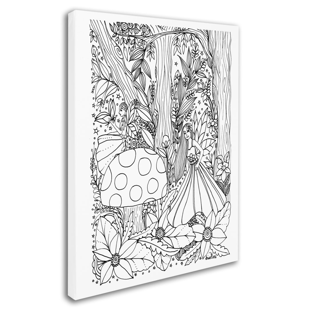 KCDoodleArt Fairies and Woodland Creatures 5 14 x 19 Canvas Art Image 3