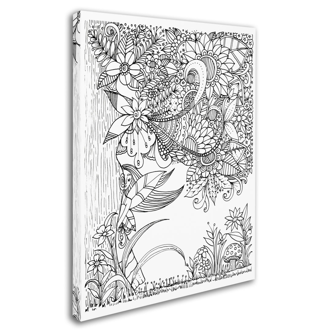 KCDoodleArt Fairies and Woodland Creatures 6 14 x 19 Canvas Art Image 3