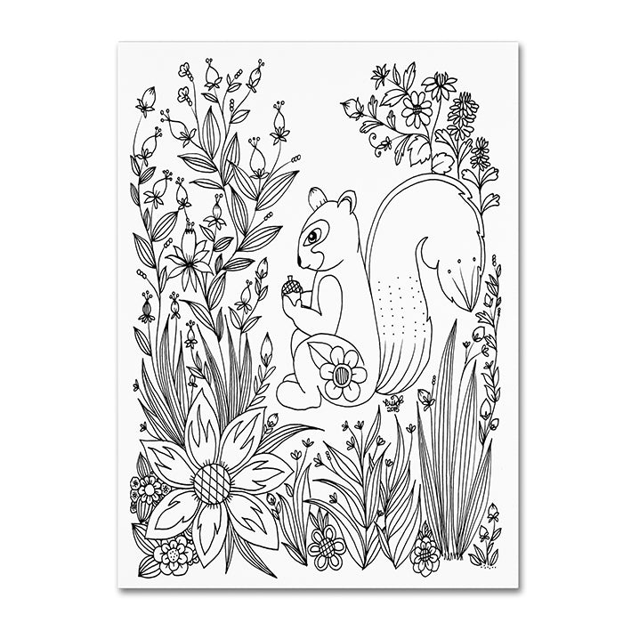 KCDoodleArt Fairies and Woodland Creatures 10 14 x 19 Canvas Art Image 1