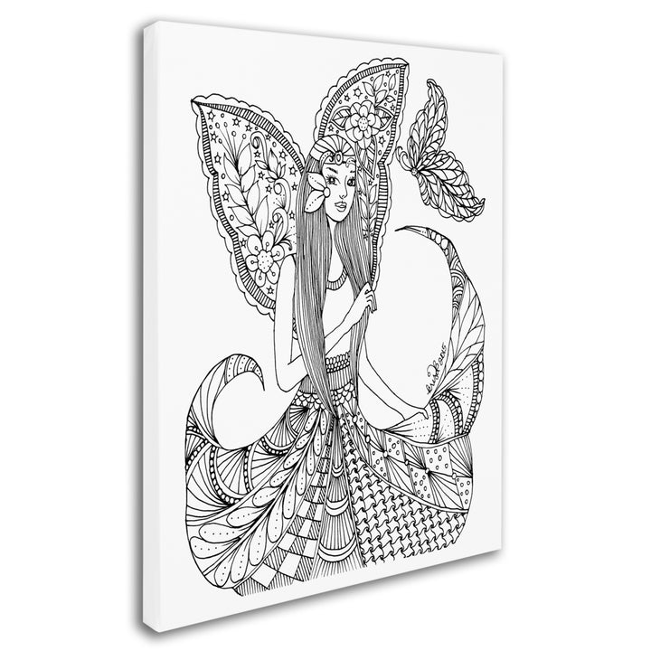 KCDoodleArt Fairies and Woodland Creatures 13 14 x 19 Canvas Art Image 3