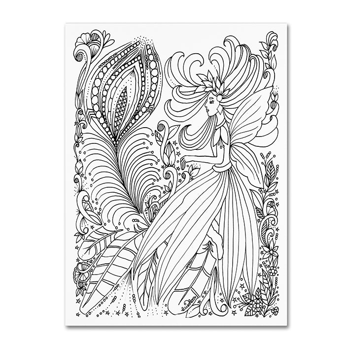 KCDoodleArt Fairies and Woodland Creatures 15 14 x 19 Canvas Art Image 1