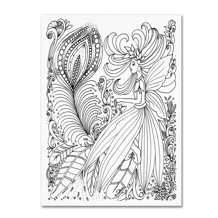 KCDoodleArt Fairies and Woodland Creatures 15 14 x 19 Canvas Art Image 2