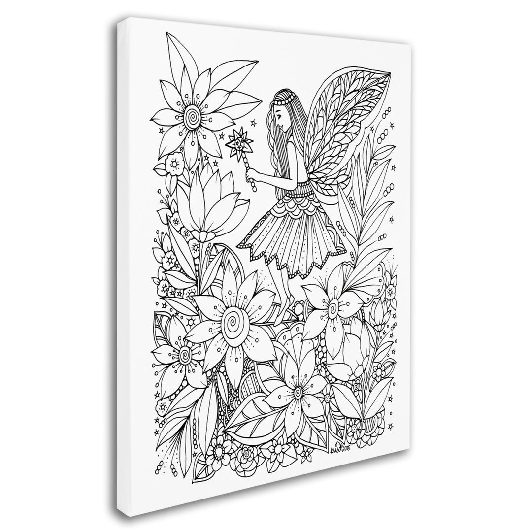 KCDoodleArt Fairies and Woodland Creatures 14 14 x 19 Canvas Art Image 3