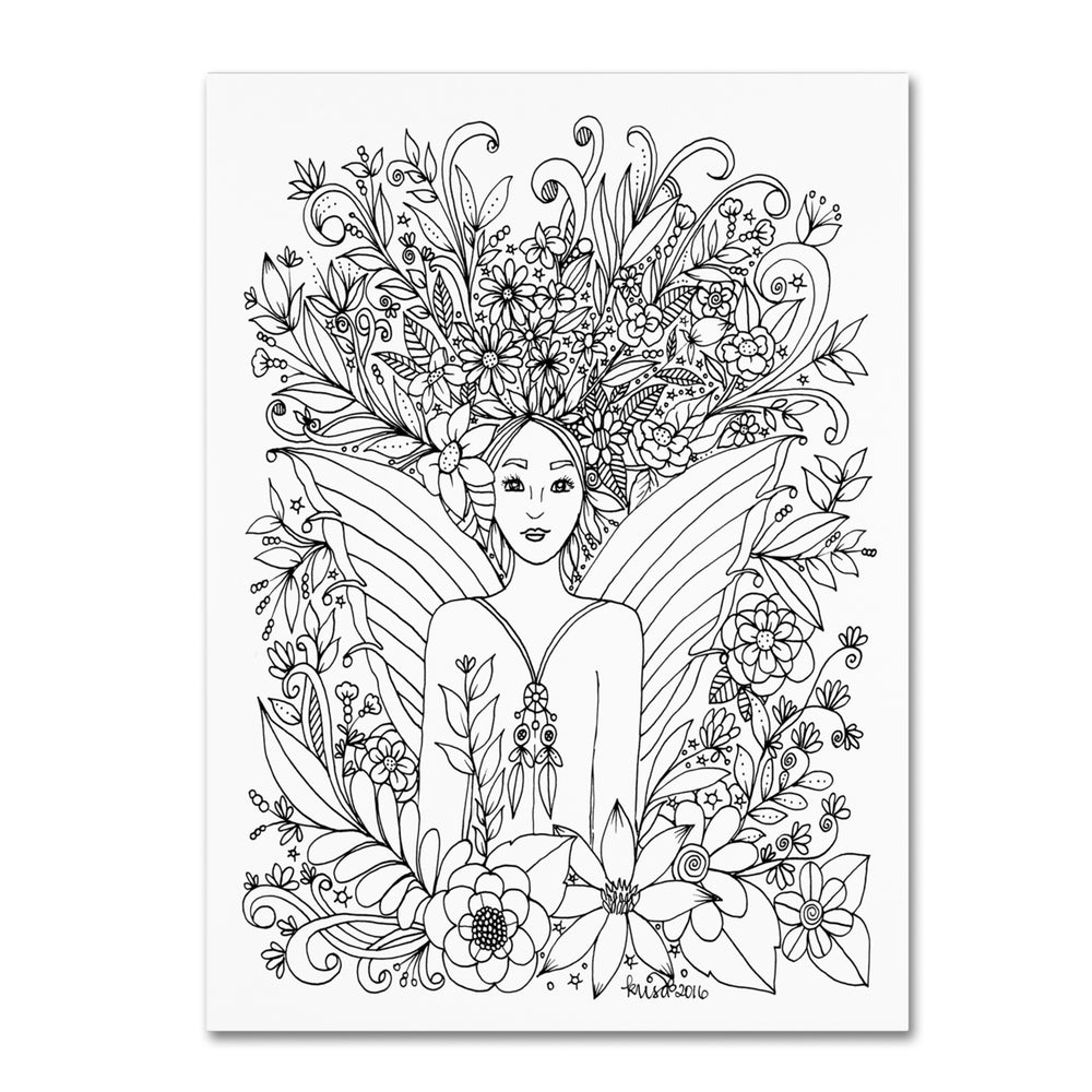 KCDoodleArt Fairies and Woodland Creatures 18 14 x 19 Canvas Art Image 2