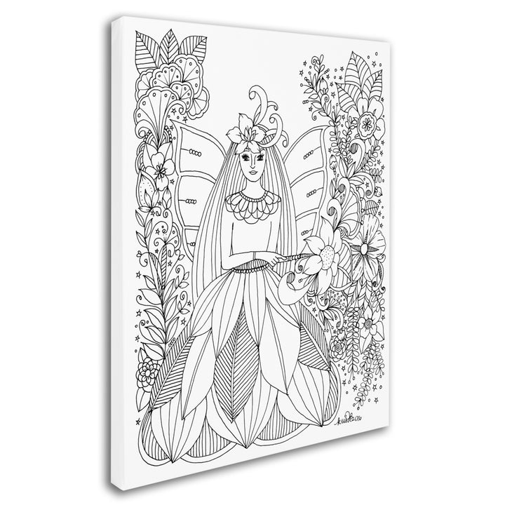 KCDoodleArt Fairies and Woodland Creatures 26 14 x 19 Canvas Art Image 3