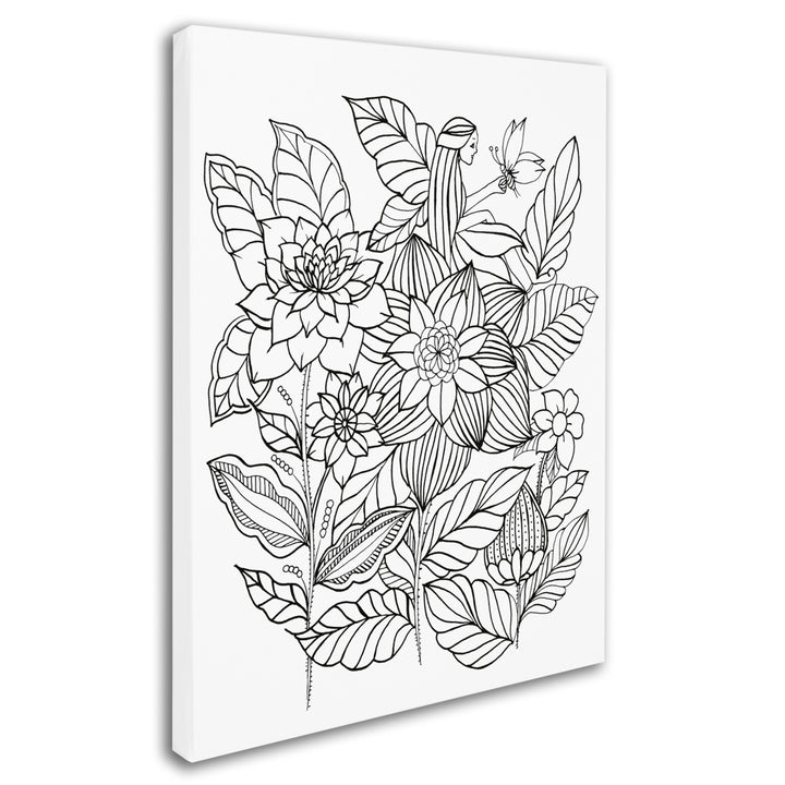 KCDoodleArt Fairies and Woodland Creatures 27 14 x 19 Canvas Art Image 3