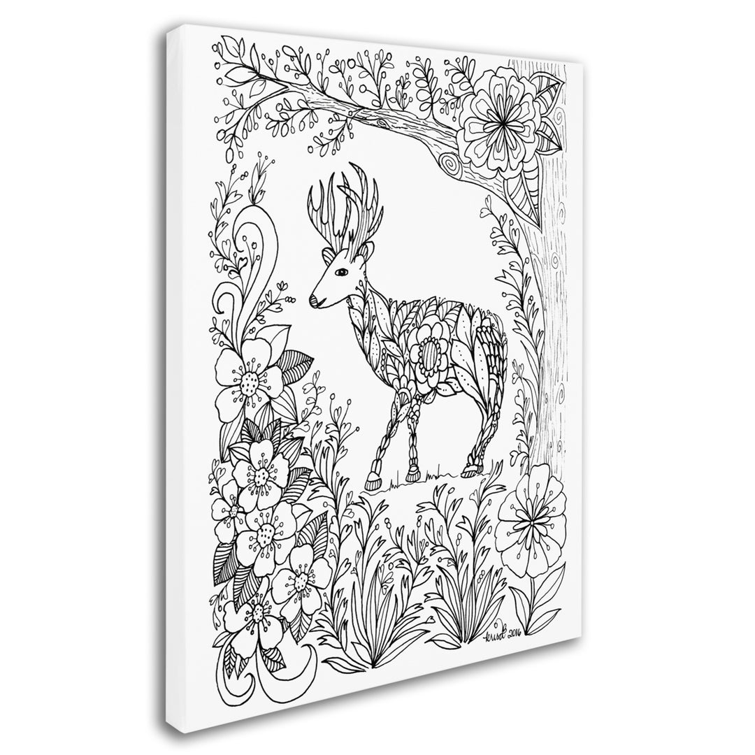 KCDoodleArt Fairies and Woodland Creatures 29 14 x 19 Canvas Art Image 3