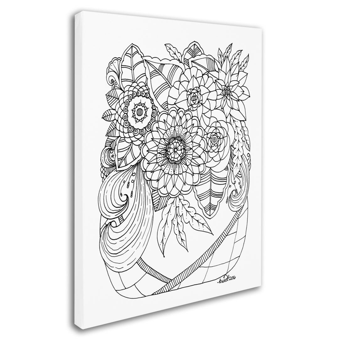 KCDoodleArt Enchanted Gardens 1 14 x 19 Canvas Art Image 3