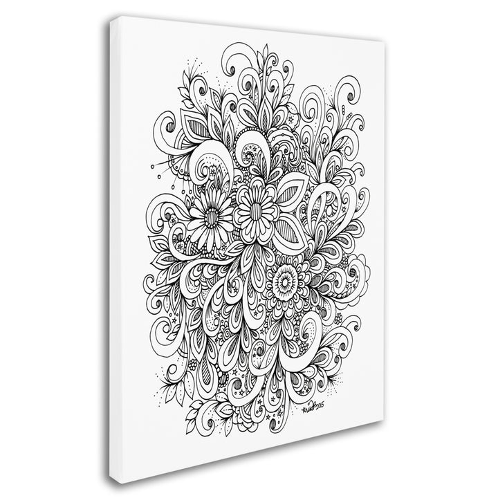 KCDoodleArt Enchanted Gardens 3 14 x 19 Canvas Art Image 3