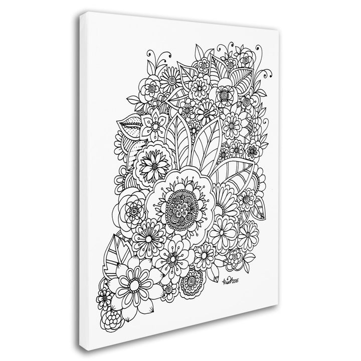 KCDoodleArt Enchanted Gardens 7 14 x 19 Canvas Art Image 3