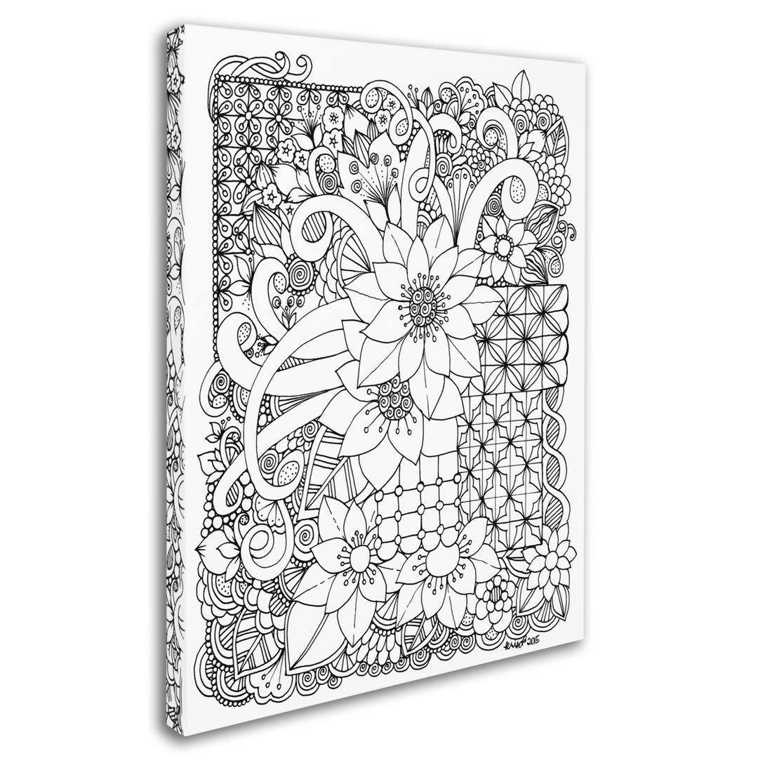 KCDoodleArt Enchanted Gardens 9 14 x 19 Canvas Art Image 3