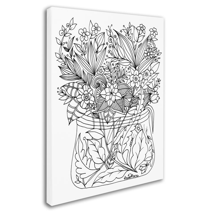 KCDoodleArt Flower Design 6 14 x 19 Canvas Art Image 3