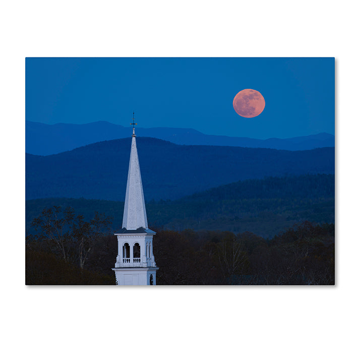 Michael Blanchette Photography Moon over Vermont 14 x 19 Canvas Art Image 1