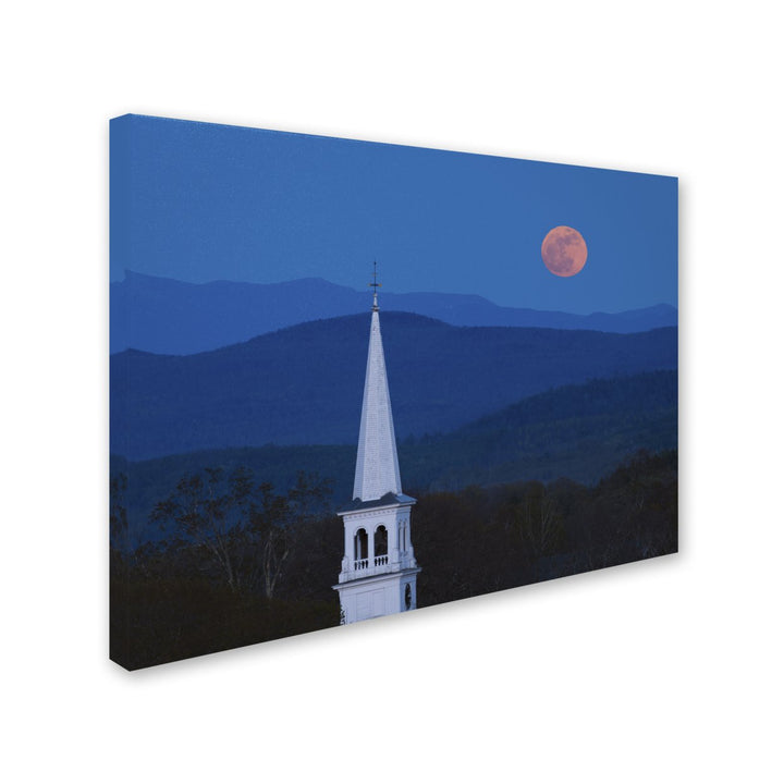 Michael Blanchette Photography Moon over Vermont 14 x 19 Canvas Art Image 3