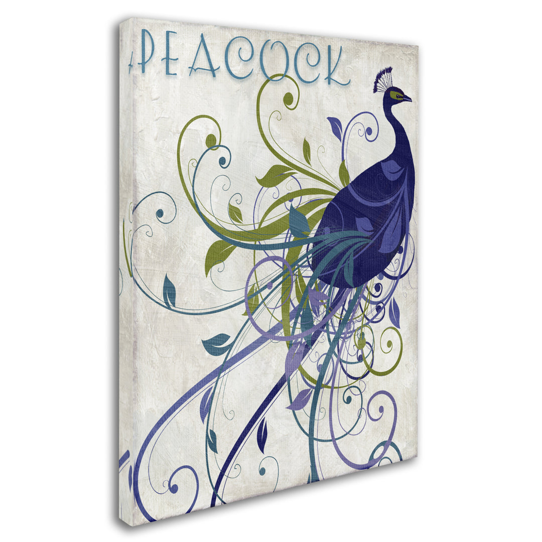 Color Bakery Peacock Nouveau I 14 x 19 Canvas Art Image 3