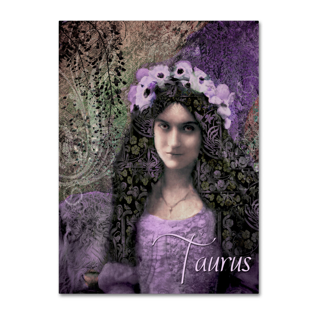 Color Bakery Art Nouveau Zodiac Taurus 14 x 19 Canvas Art Image 2