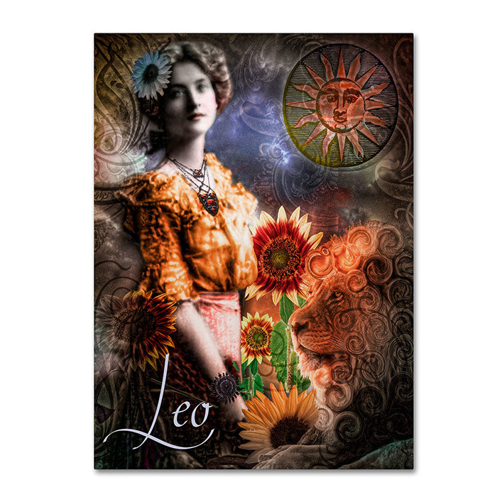 Color Bakery Art Nouveau Zodiac Leo 14 x 19 Canvas Art Image 1