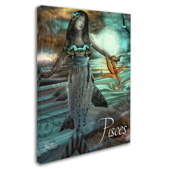 Color Bakery Art Nouveau Zodiac Pisces 14 x 19 Canvas Art Image 3