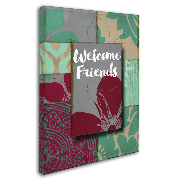 Color Bakery Elegant Welcome Flag 14 x 19 Canvas Art Image 3