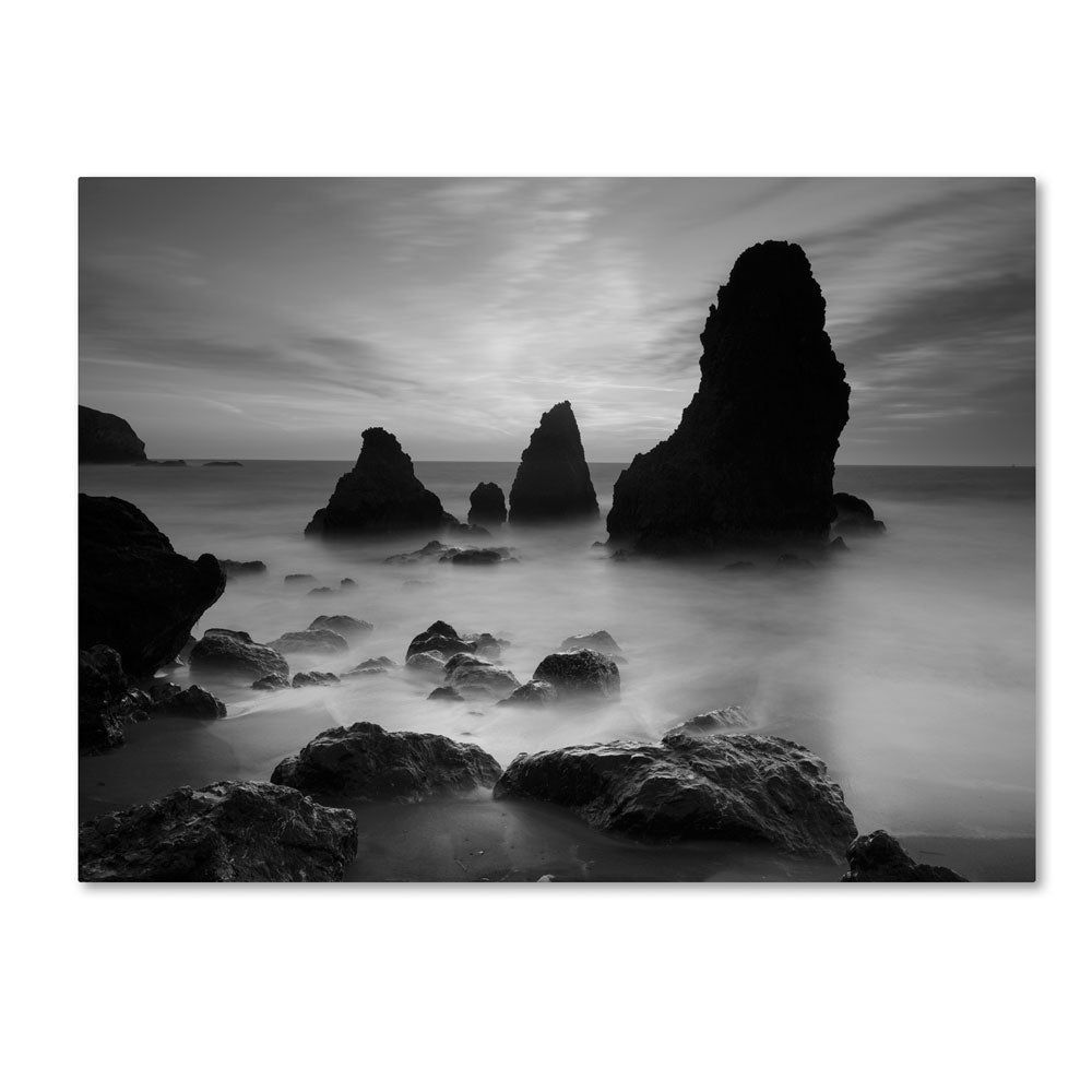 Moises Levy Rodeo Beach I Black and White 14 x 19 Canvas Art Image 1