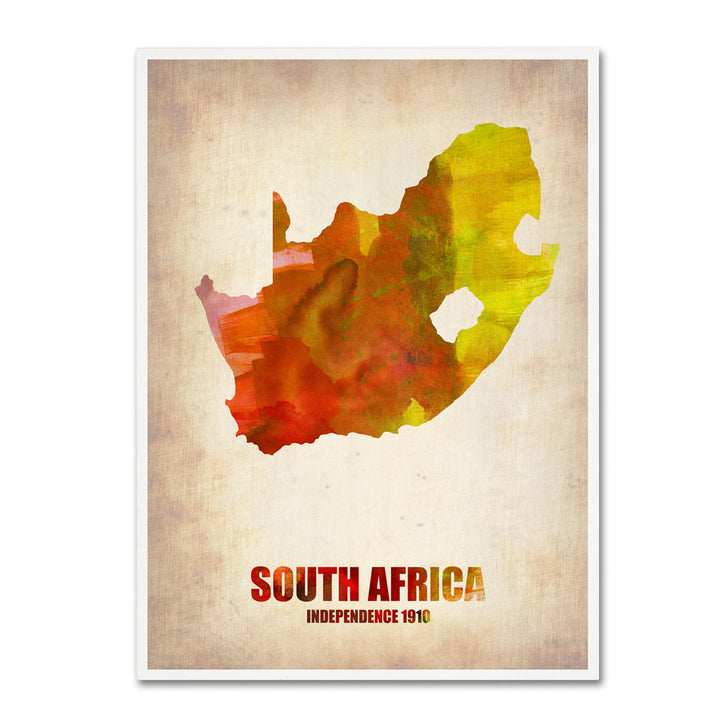 Naxart South Africa Watercolor Map 14 x 19 Canvas Art Image 1