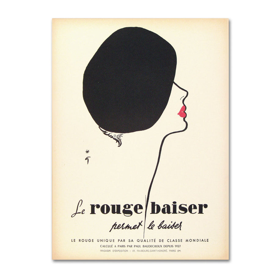 Vintage Apple Collection Le Rouge Baiser 14 x 19 Canvas Art Image 1