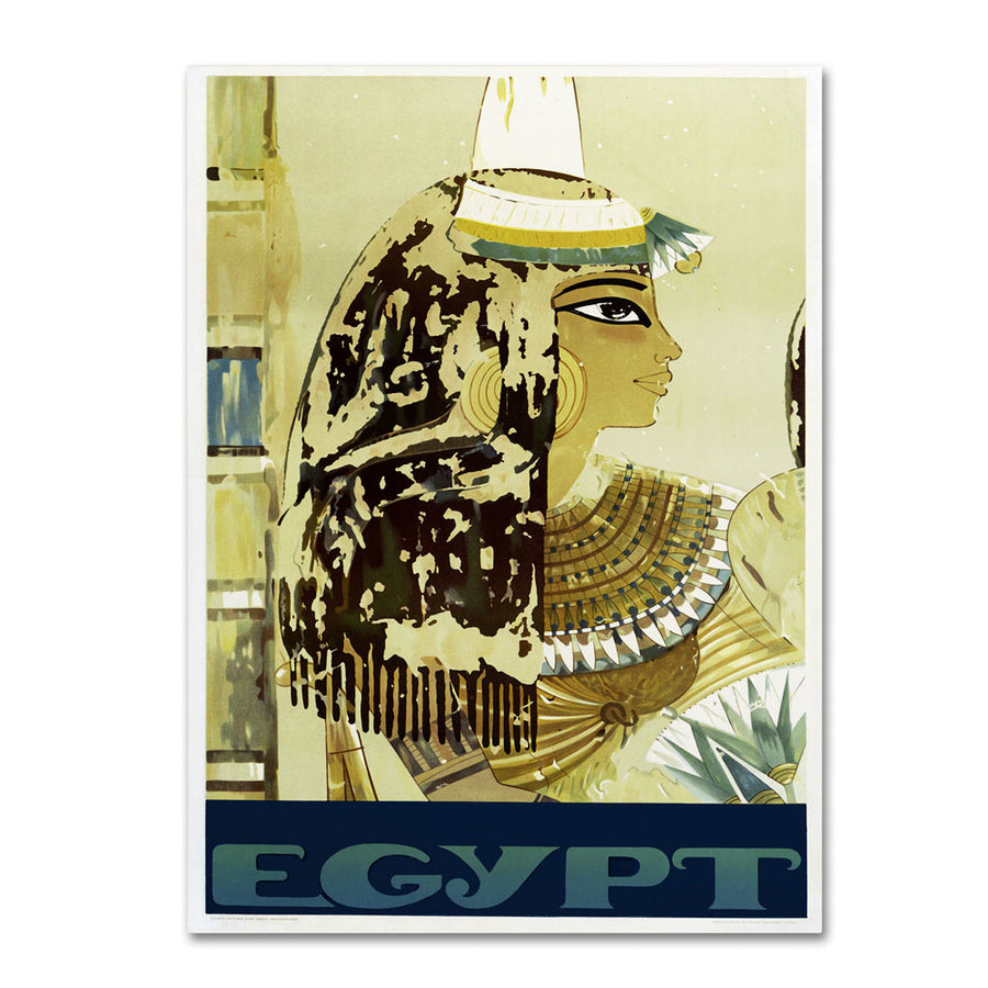 Vintage Apple Collection Visit Egypt Cleopatra 14 x 19 Canvas Art Image 1