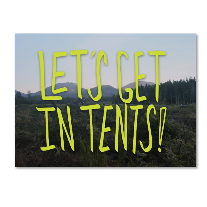 Leah Flores Lets Get In Tents 14 x 19 Canvas Art Image 1