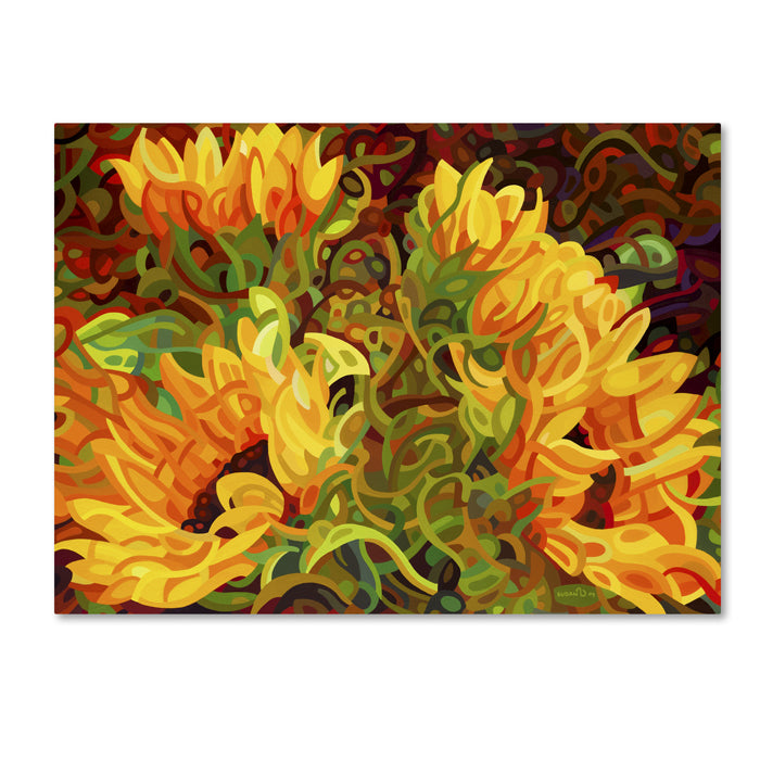 Mandy Budan Four Sunflowers 14 x 19 Canvas Art Image 1