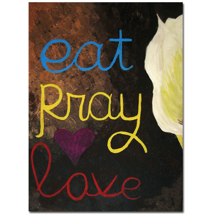 Amanda Rea Eat Pray Love I 14 x 19 Canvas Art Image 1