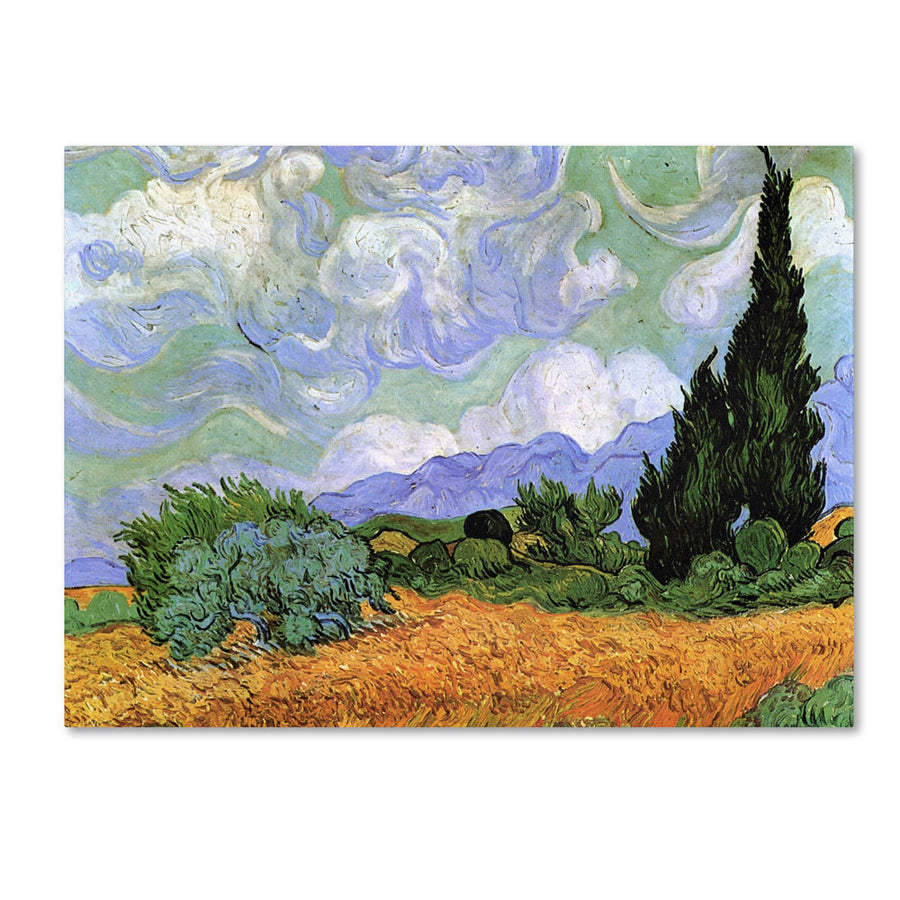 Vincent van GoghWheatfield with Cypresses 1889 14 x 19 Canvas Art Image 1