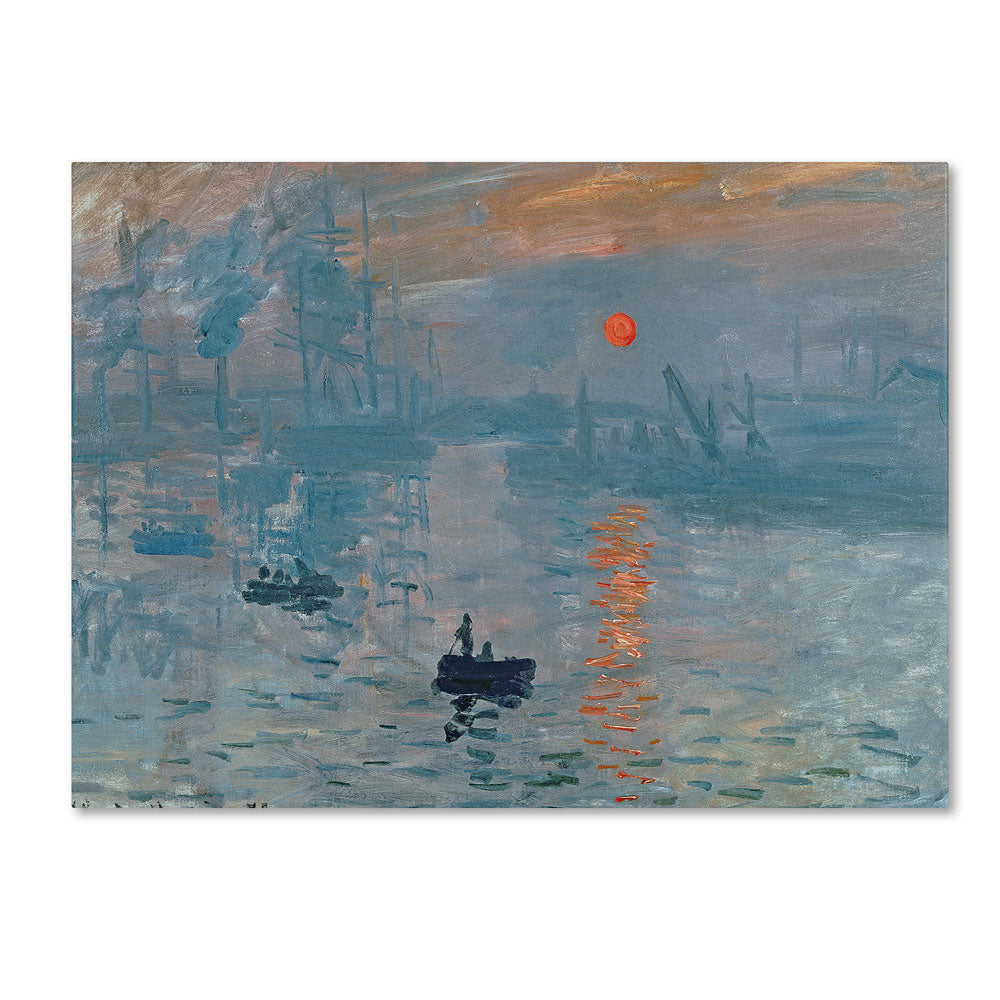 Claude Monet Impression Sunrise 14 x 19 Canvas Art Image 1