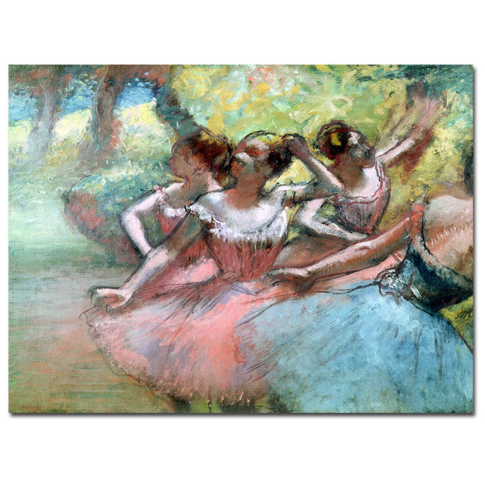 Edgar Degas Four Ballerinas on the Stage 14 x 19 Canvas Art Image 1