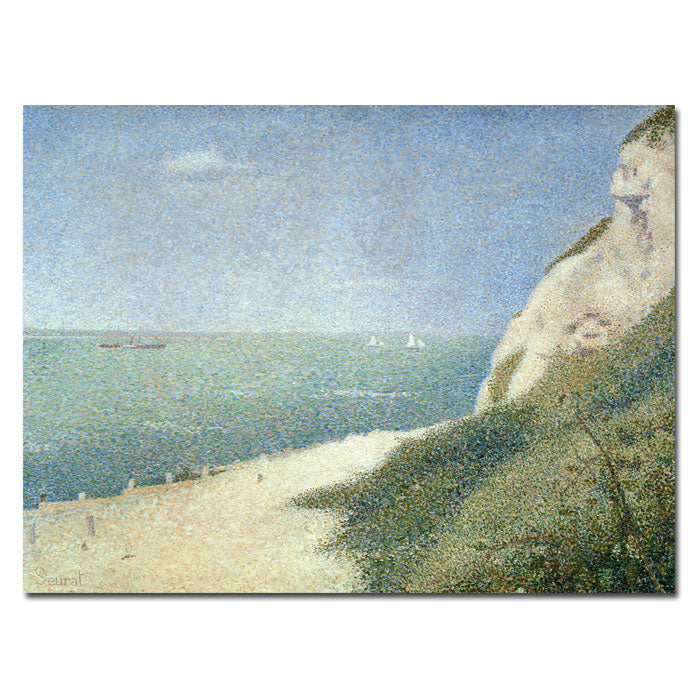 Georges Seurat Beach at Bas Butin - Honfleur - 1886 14 x 19 Canvas Art Image 1