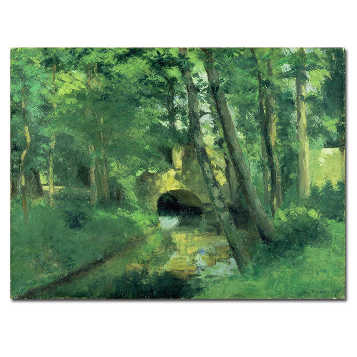 Camille Pissarro The Little Bridge - Pontoise - 1875 14 x 19 Canvas Art Image 1