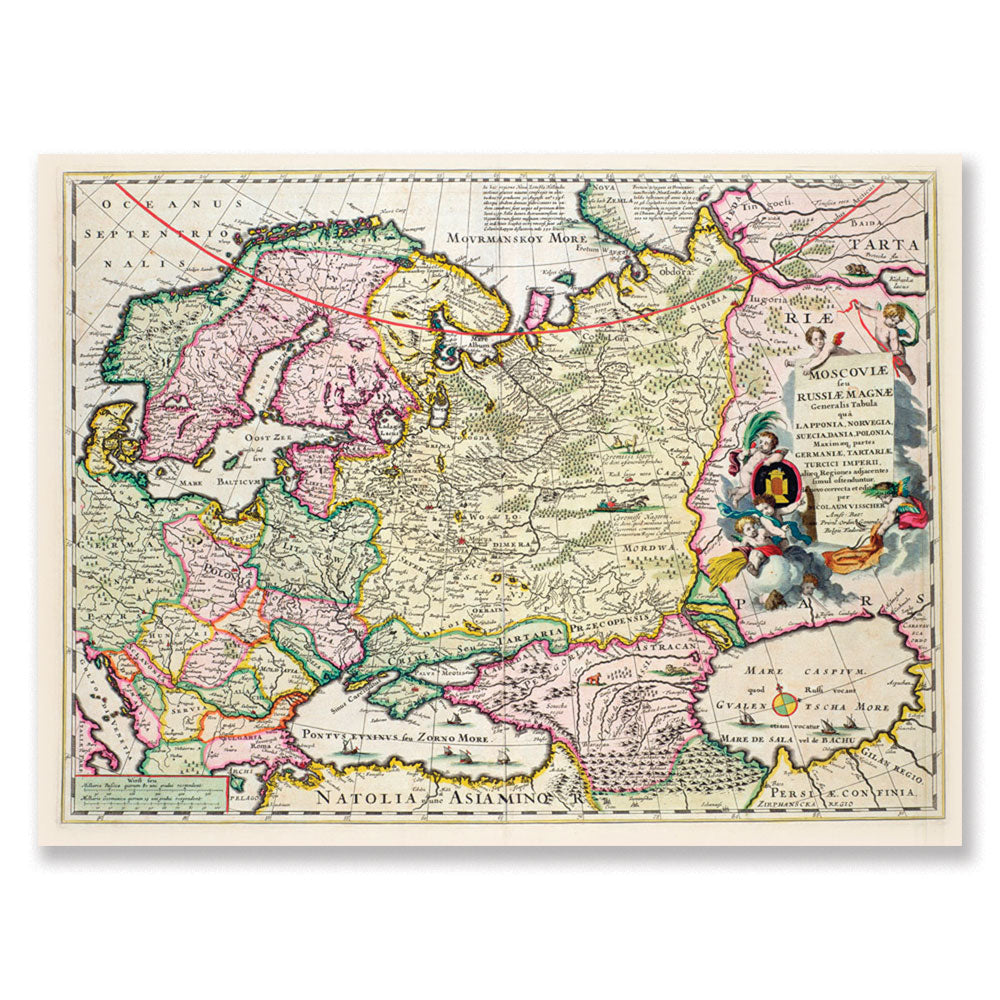 Map of Asia Minor c. 1626 14 x 19 Canvas Art Image 1