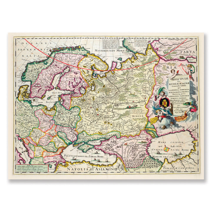 Map of Asia Minor c. 1626 14 x 19 Canvas Art Image 2