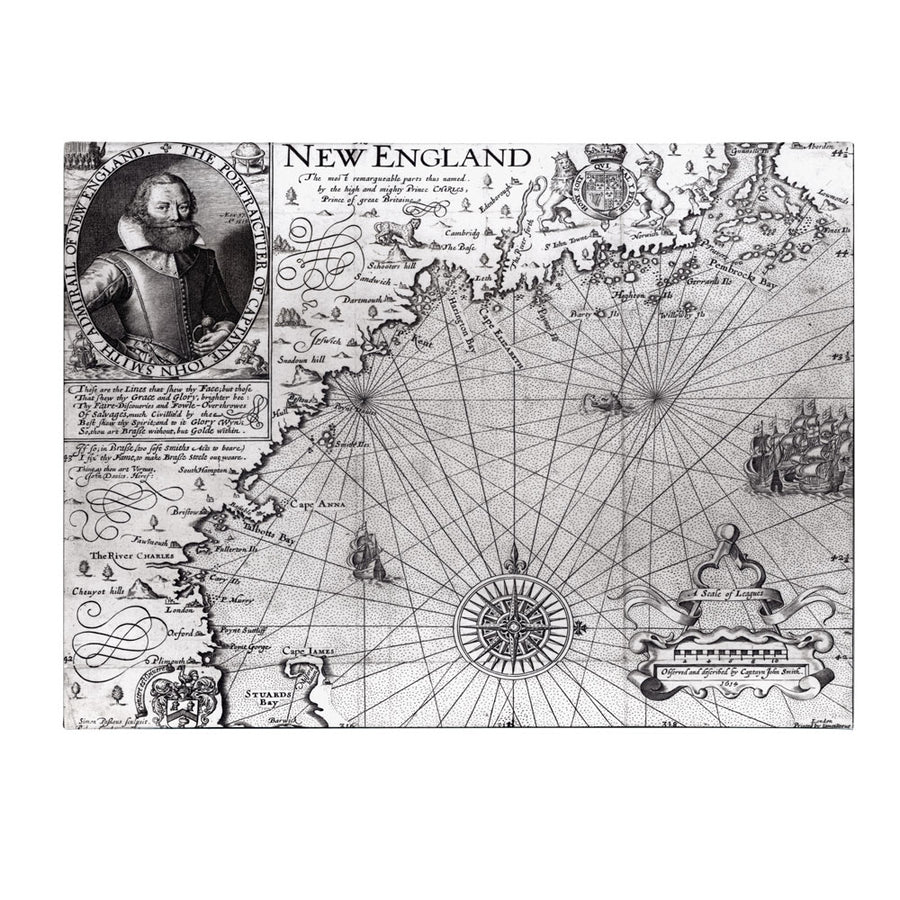 John Smith Coast of England 1614 14 x 19 Canvas Art Image 1