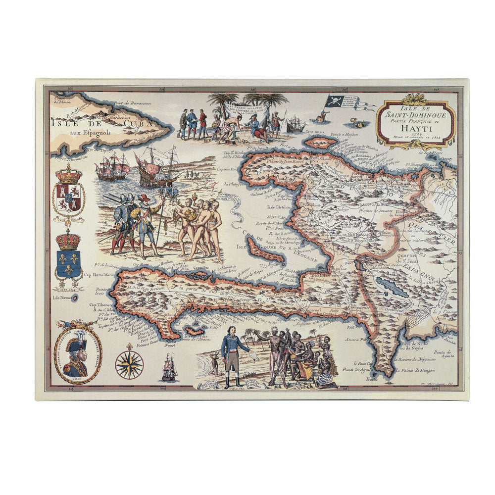 Map of the Island of Haiti 1789 14 x 19 Canvas Art Image 1