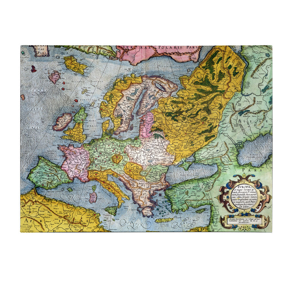 Gerardus Mercator Europe In the 1590s 14 x 19 Canvas Art Image 1