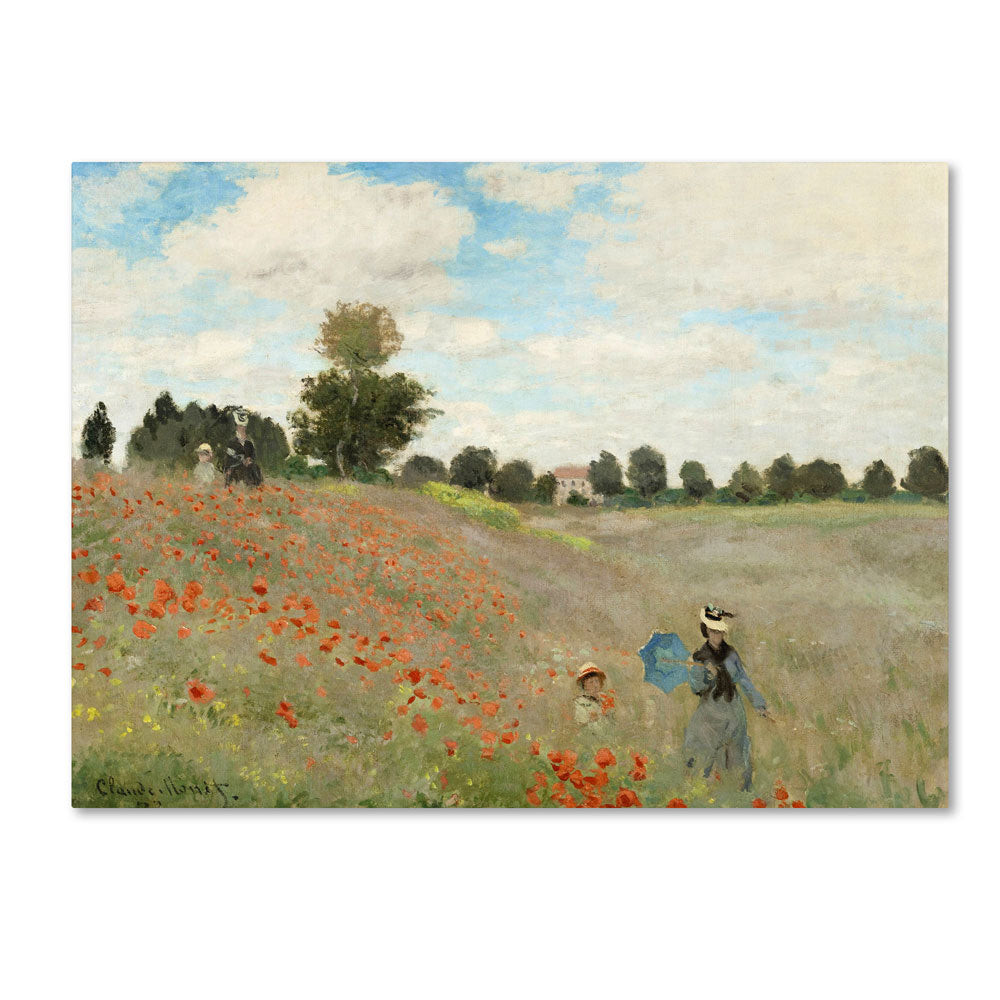 Claude Monet Wild Poppies Near Argenteuil 14 x 19 Canvas Art Image 1