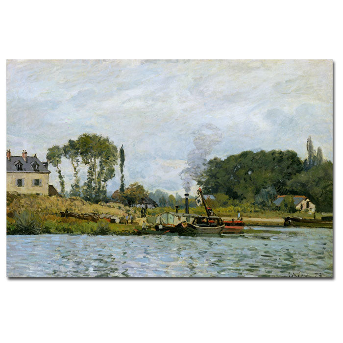 Alfred Sisley Boats at Bougival 1873 14 x 19 Canvas Art Image 1