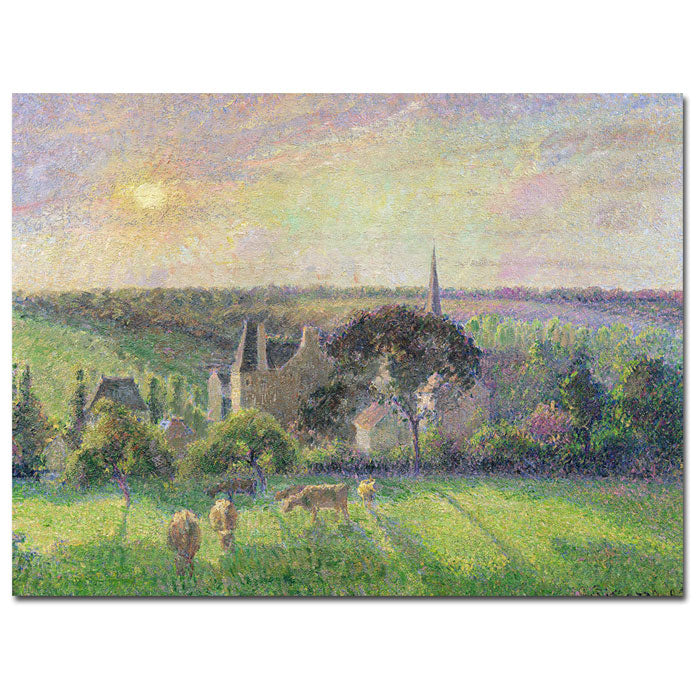Camille Pissarro The Church and Farm of Eragny 1895 14 x 19 Canvas Art Image 1