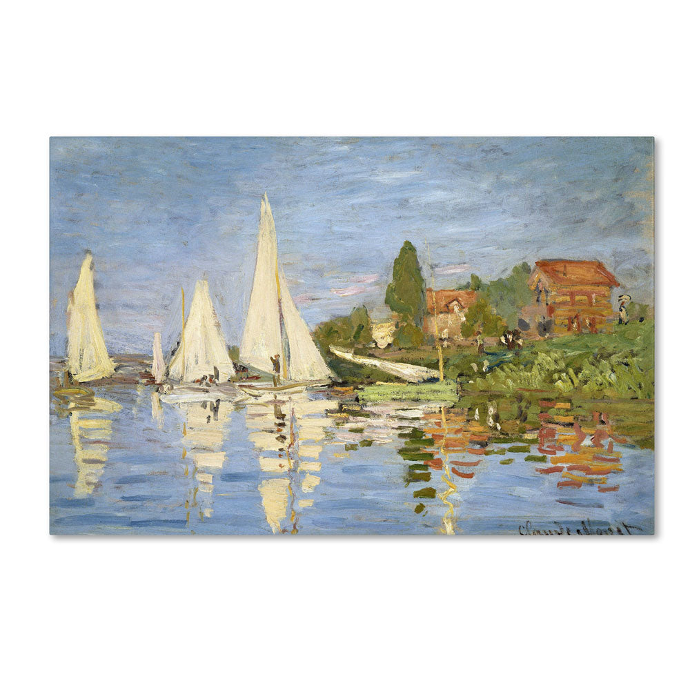 Claude Monet Regatta at Argenteuil 14 x 19 Canvas Art Image 1