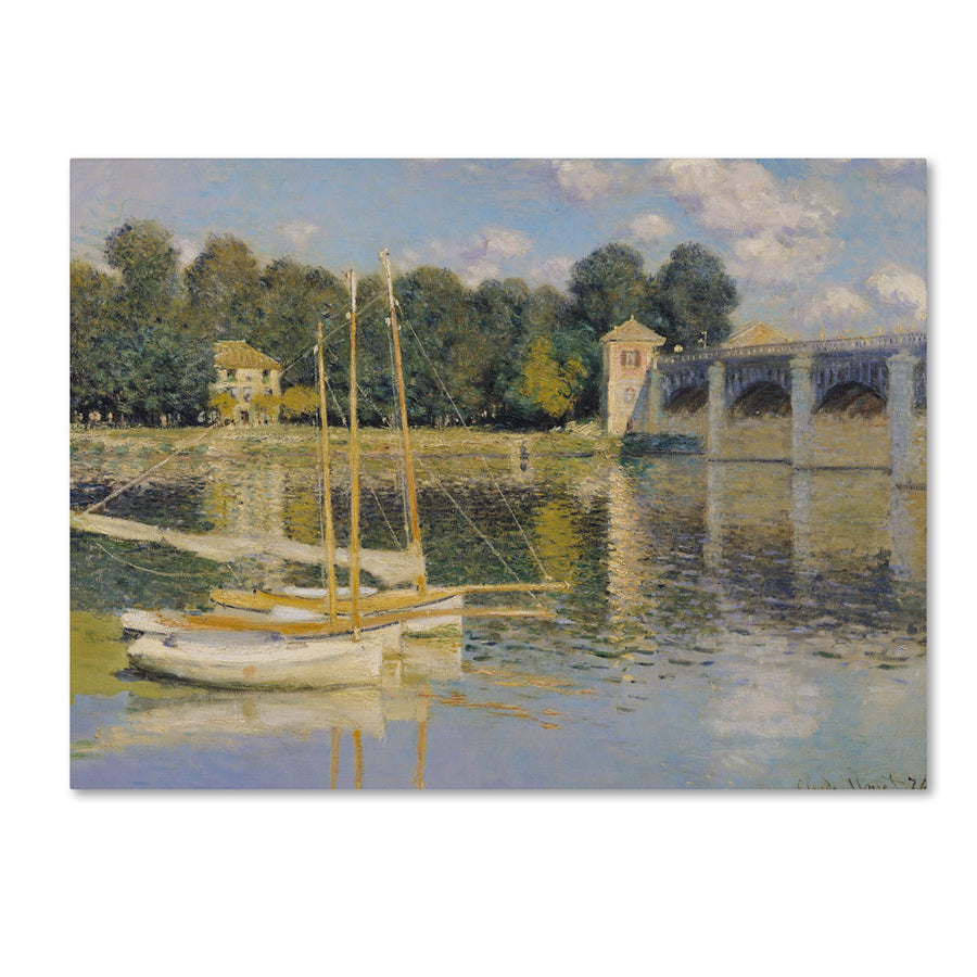 Claude Monet The Bridge at Argenteuil 14 x 19 Canvas Art Image 1