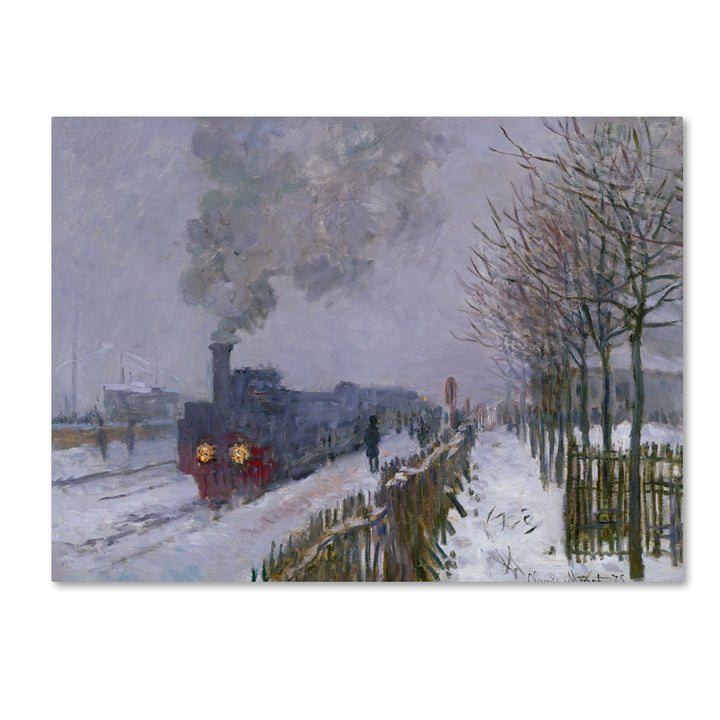 Claude Monet Train In the Snow 14 x 19 Canvas Art Image 1